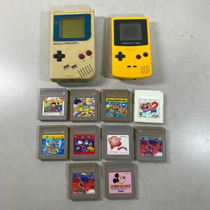 a*★中古品　Nintendo ゲームボーイ ゲームボーイカラー 本体 ソフト10本セット スーパーマリオランド2 ６つの銀貨 テトリス 他★