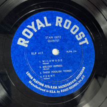 【10インチ Stan Getz Quintet スタン・ゲッツ / Cahmber Music】 Royal Roost RLP417 MONO オリジナル _画像10