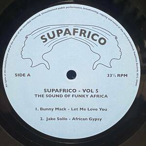 12inch/アフリカンブギーコンピ！SUPAFRICO VOL.5/THE SOUND OF FUNKY AFRICA/BUNNY MACK/LET ME LOVE YOU/JAKE SOLLO/ナイジェリア