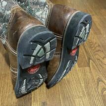 Justin Work Boots Realtree Camo ジャスティン　ワークブーツ　レザー 防水　メンズ　ブーツ US 7D アウトドア　古着　26cm リアルツリー_画像6