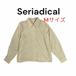 【Seriadical】シワ加工ブラウス　シャツ　マスタード系　9号　Mサイズ