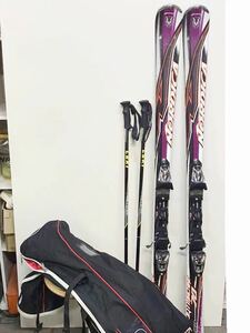 refle● NORDICA スキー板/LEKI ストック/カバーバッグ　3点セット　ウィンタースポーツ 現状品【現地引取大歓迎！】