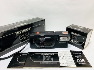 1円～ OLYMPUS オリンパス XA コンパクトフィルムカメラ エレクトリックフラッシュ A16 シャッター ストロボ確認済み 箱 取扱説明書付き