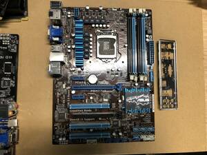 ★中古品 BIOS確認 ASUS P8H77-V マザーボード ＩＯパネル LGA1155 マザーボード IOパネル付属★