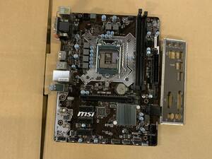 ジャンク品★中古品 BIOS確認 MSI H110M-S03 LGA1151 MicroATX マザーボード IOパネル付属 CPUスロット不良★