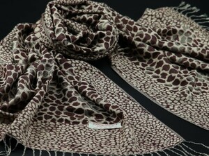 blakafee #BF-0324 極上 パシュミナ 大判 ストール【ブラウン/ベージュ系/Leopard_豹】High Quality Pashmina Collection