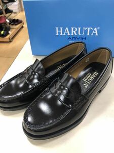 HARUTA ハルタ 4514 ブラック　24センチ　新品　ローファー 学生靴　通学靴　コインローファー