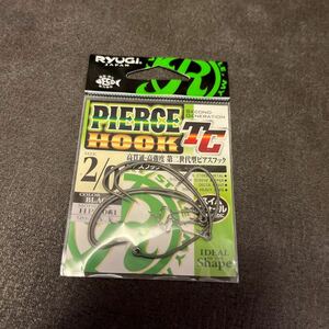 送料84円 新品 リューギ ピアスフック 2/0 RYUGI スクリューフック PIERCE HOOK TC キーパー オフセットフック バス釣り ワーム HPH061