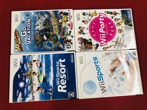 ゴーバケーション Wii sports resort リゾート Wii party パーティ 4本 セット 即落札!!