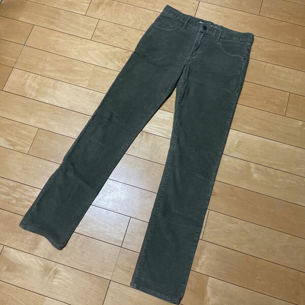 GAP キッズ　16 ジーパン　コールテン　パンツ　160 グリーン　アジャスター付き