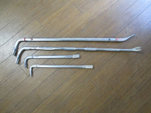 【Y16/N】バール 4点 39cm/45cm/90cm/90cm 釘抜き 家屋解体 ばらし 工具