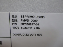 【Y12/M】富士通 ESPRIMO D583/J デスクトップPC Corei3-4150/8GB/DVD/ストレージなし 通電OK_画像2