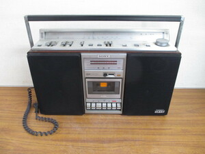 【Y16/D】当時物 昭和レトロ SONY ソニー マルチプレックスFM/AMステレオラジオカセット CFS-V8 大型ラジカセ 