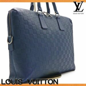 【使用わずか 極美品】ルイヴィトン LOUIS VUITTON ダミエ アンフィニ ポルトドキュマン ジュール レディース メンズ ビジネス バッグ 希少