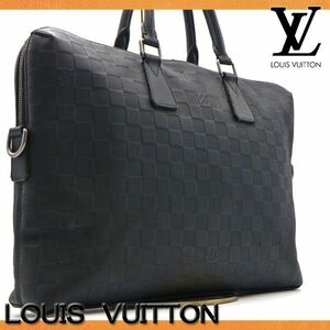 【使用わずか 極美品】ルイヴィトン LOUIS VUITTON ダミエ アンフィニ ポルトドキュマン ジュール レディース メンズ ビジネス バッグ 希少