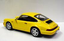 【ノレブ】1/18 ポルシェ 911 (964) カレラ2 クーペ 1992年 イエロー (限定商品№ 187328 )ダイキャスト製のミニカー 並行輸入品_画像4