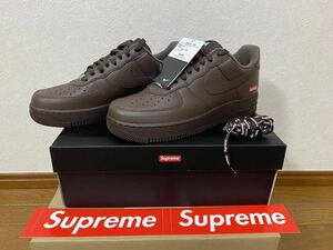 ★新品★ 27cm Supreme Nike Air Force 1 Low Brown US9 27.0cm ナイキ エア フォース 1 Box Logo ブラウン 23aw 23fw