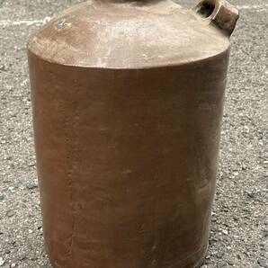 アンティーク 【醤油壺】 陶器 醤油瓶 壷 つぼ 酒瓶 水瓶 備前焼 高さ44cmの画像2