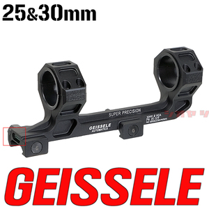 ★水平器付★ GEISSELE タイプ Super Precision Scope Mount BLACK 30mm & 25mm ( ガイズリー スコープマウント