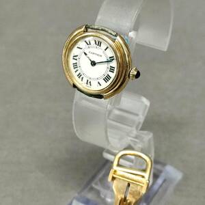 051227　253426　Cartier　カルティエ　ヴァンドーム　腕時計　レディース　18K刻印あり　29.1g　手巻き　ホワイト文字盤　稼働品