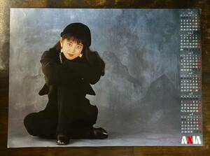 Art hand Auction AXIA 1988 Yuki Saito Original Calendar Poster Not for Sale Actor Gravure Talent Photography Photo Fairy in Black Clothes, talent, female talent, Sa line