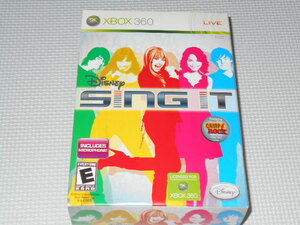 xbox360★DISNEY SING IT マイク付 海外版 北米版 外箱開封済 ゲーム未開封 マイク未使用★新品未使用