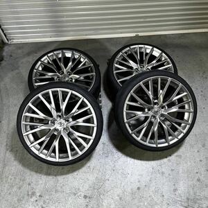 レクサスRX純正アルミホイール+タイヤ4本セット　9〜10部山！オフセット加工品 FINALIST 595EVO 225/30R20 2021年43週目製造！90ヴォクシー