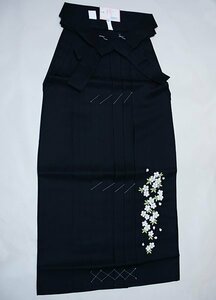 刺繍袴 単品 袴下95cm 適合身長160cm～170cm 黒地 卒業式 新品（株）安田屋 NO38915