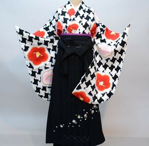  two shaku sleeve kimono hakama full set gorgeous ... kimono height is dressing ... short hakama modification possibility new goods ( stock ) cheap rice field shop NO29022