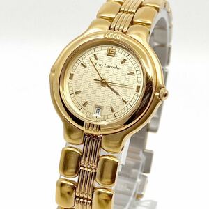 Guy Laroche 腕時計 デイト ラウンド バーインデックス クォーツ quartz 3針 Swiss スイス製 ゴールド 金 ギラロッシュ Y241