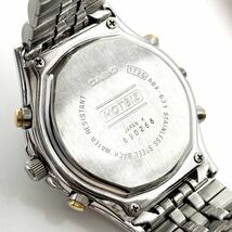 CASIO HOTBIZ カレンダー 腕時計 ABX-631 アナデジ ラウンド クォーツ quartz 3針 シルバー 銀 カシオ Y267_画像7