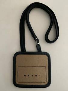  new goods unused Marni neck strap card holder card-case neck holder company member proof case black beige MARNI *