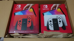 Nintendo Switch ニンテンドースイッチ 有機ELモデル ★マリオレッド&ホワイト★新品★未開封 ★税無し★2台セット