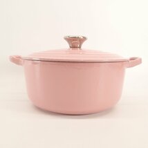 【新品同様/1円】 LeCreuset ル クルーゼ ココットロンド 20cm 両手鍋 食器 アンティークローズ_画像3