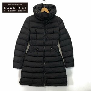 【1円】 MONCLER モンクレール FLAMMETTE フラメッテ Aライン フード付き ダウンコート 0 ブラック レディース