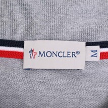 MONCLER モンクレール 半袖 ポロシャツ グレー M トップス コットン メンズ 中古_画像5