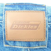 【国内正規/23FW】Supreme シュプリーム ｘDickiesデッキーズ ロゴ ダブルニー バギー デニムパンツ/ ボトムス 32 ブルー メンズ_画像8