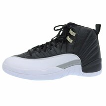 未使用 NIKI ナイキ AIR JORDAN12 PlayOffs ハイカット スニーカー シューズ メンズ ブラック ホワイト 25.5cm CT8013-006_画像2