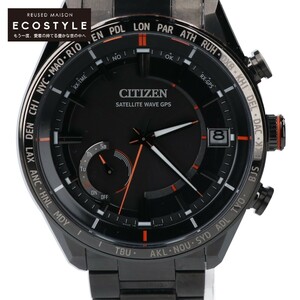 美品 CITIZEN シチズン CC3085-51E F150 ACT Line ATTESA アテッサ アクトライン ブラックチタンシリーズ エコ・ドライブ電波 腕時計