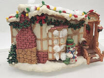 R51206　陶器製　オブジェ　置物　サンタクロース　雪だるま　スノーマン　ハウス　クリスマス　テーブル　飾り　雑貨　現状渡し　_画像5