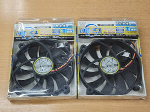 R51206　未使用　SCYTHE サイズ　風丸　ケース用ファン　SY1425SL12H　120mm互換140mmファン　1900rpm　2点セット