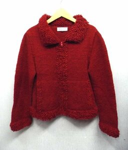 ★People Tree /ピープルツリー ◎HAMD KNIT　赤 /レッド　カーディガン Mサイズ