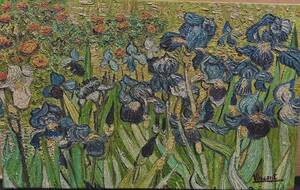 模写　掘り出し物　静物画　油彩　手書き　ゴッホ Vincent van Gogh　53cmx45.5cm　サイン有り　額装無し　骨董　絵画