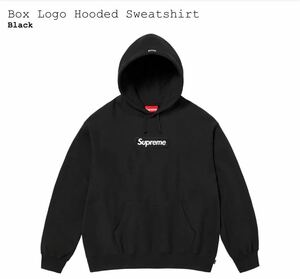 国内正規　新品未使用　2023FW Supreme Box Logo Hooded Sweatshirt シュプリーム ボックス ロゴ パーカー 黒 ブラック　Sサイズ