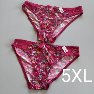 花柄ショーツ　　5XL　2枚