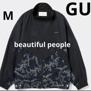 GU beautiful people ナイロン　ジャケット　M 黒　ブラック　コラボ　完売　上着　アウター　長袖　ユニセックス　