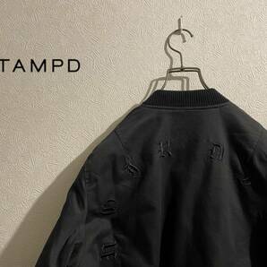 ◯ STAMPD クロス ジップ MA-1 ボンバー ジャケット / スタンプド ワッペン フライト ミリタリー ブラック 黒 XS Mens #Sirchive