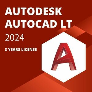 【3台利用可】 Autodesk Autocad LT 2021～2024 Win64bit/Mac 3年版　メーカーサイトの利用・登録・サポート・アップデート等付属