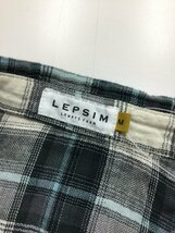 LEPSIM ブルー系チェックのシャツワンピース 長袖 サイズM_画像5