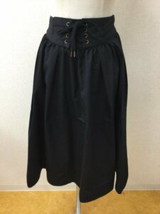 コルザ タグ付き未使用 黒フレアスカート ウエストゴム サイズM